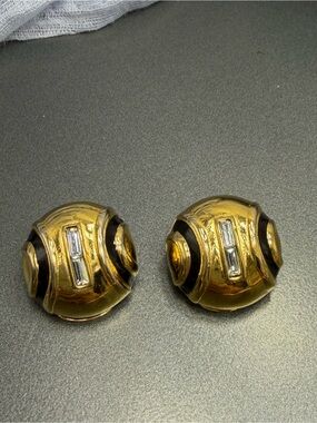 Vendome Clip-On Earrings with Baguette Crystal